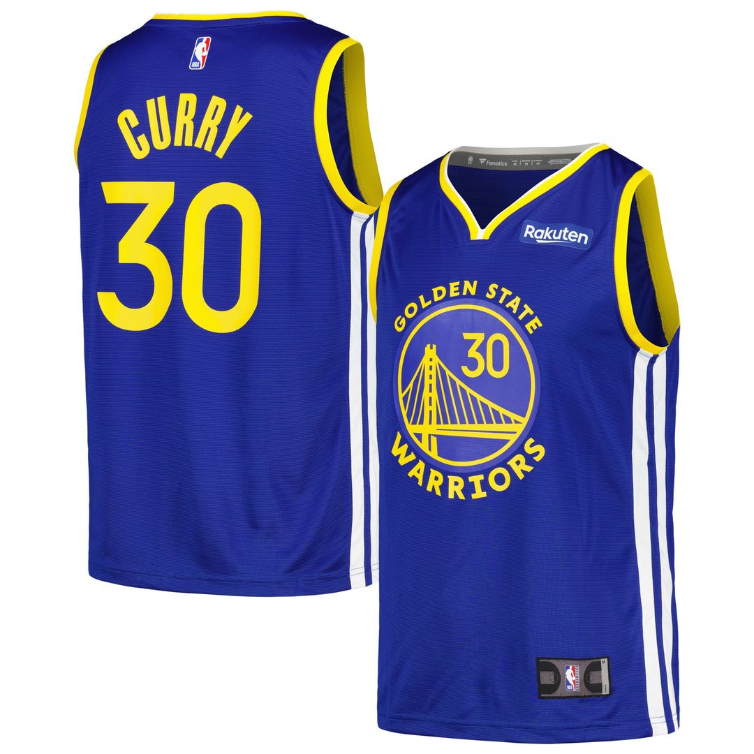 Stephen Curry Golden State Warriors Fanatics Fast Break Player Badge Jersey - Royal | NBA Fan Gear