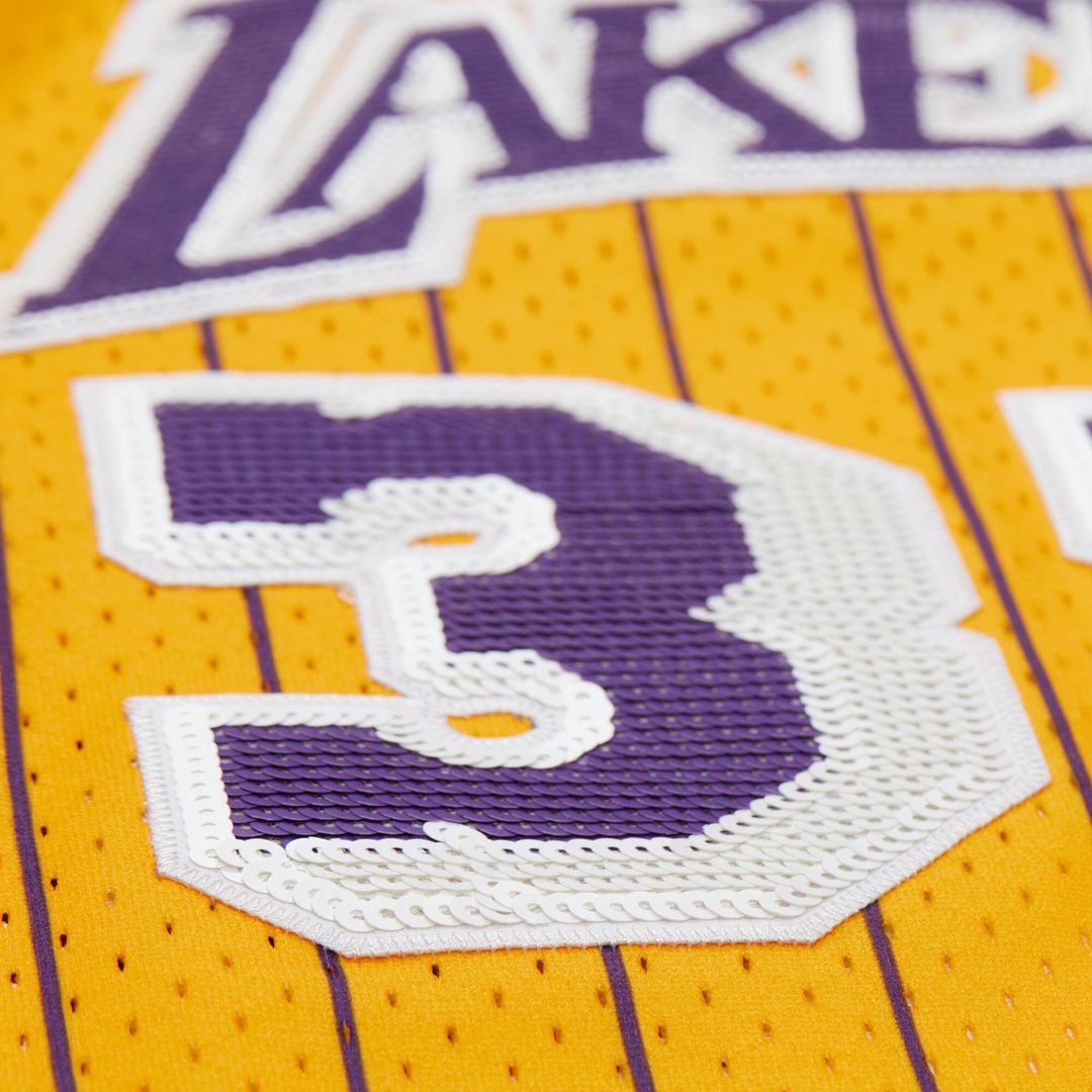 Magic Johnson Los Angeles Lakers Mitchell & Ness x DANNIJO Women's Fashion Cropped Basketball Jersey - Yellow | NBA Fan Gear