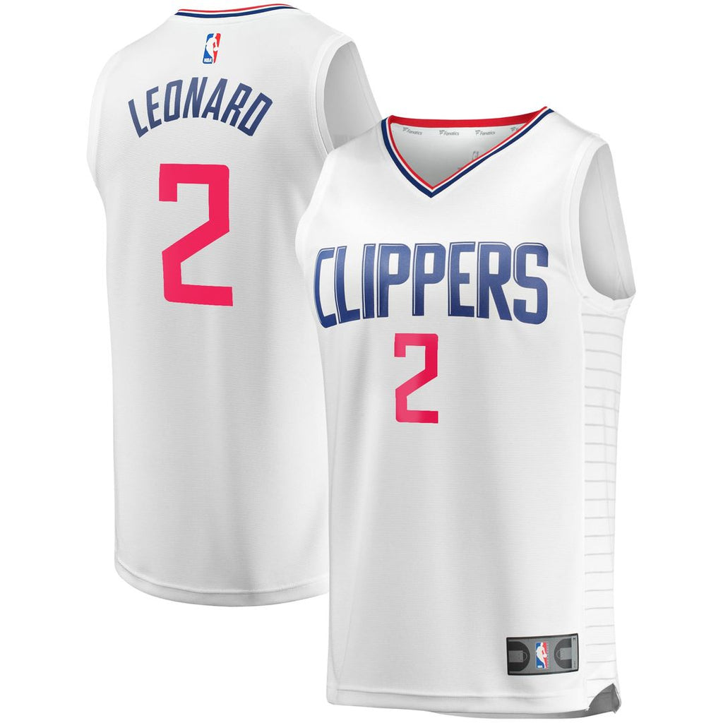 Kawhi Leonard LA Clippers Fanatics Fast Break Replica Player Jersey - White - Association Edition | NBA Fan Gear