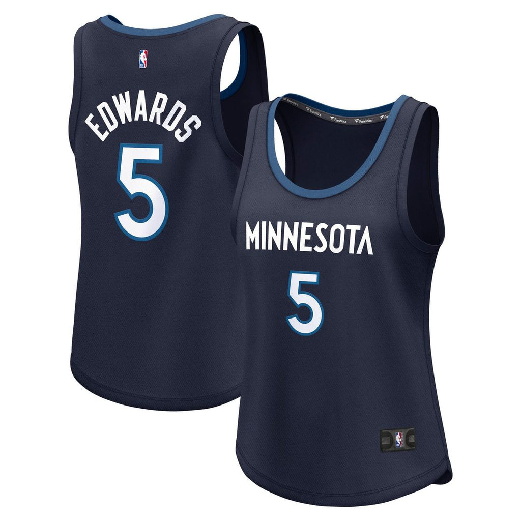 Anthony Edwards Minnesota Timberwolves Fanatics Women's Fast Break Player Jersey - Icon Edition - Navy | NBA Fan Gear