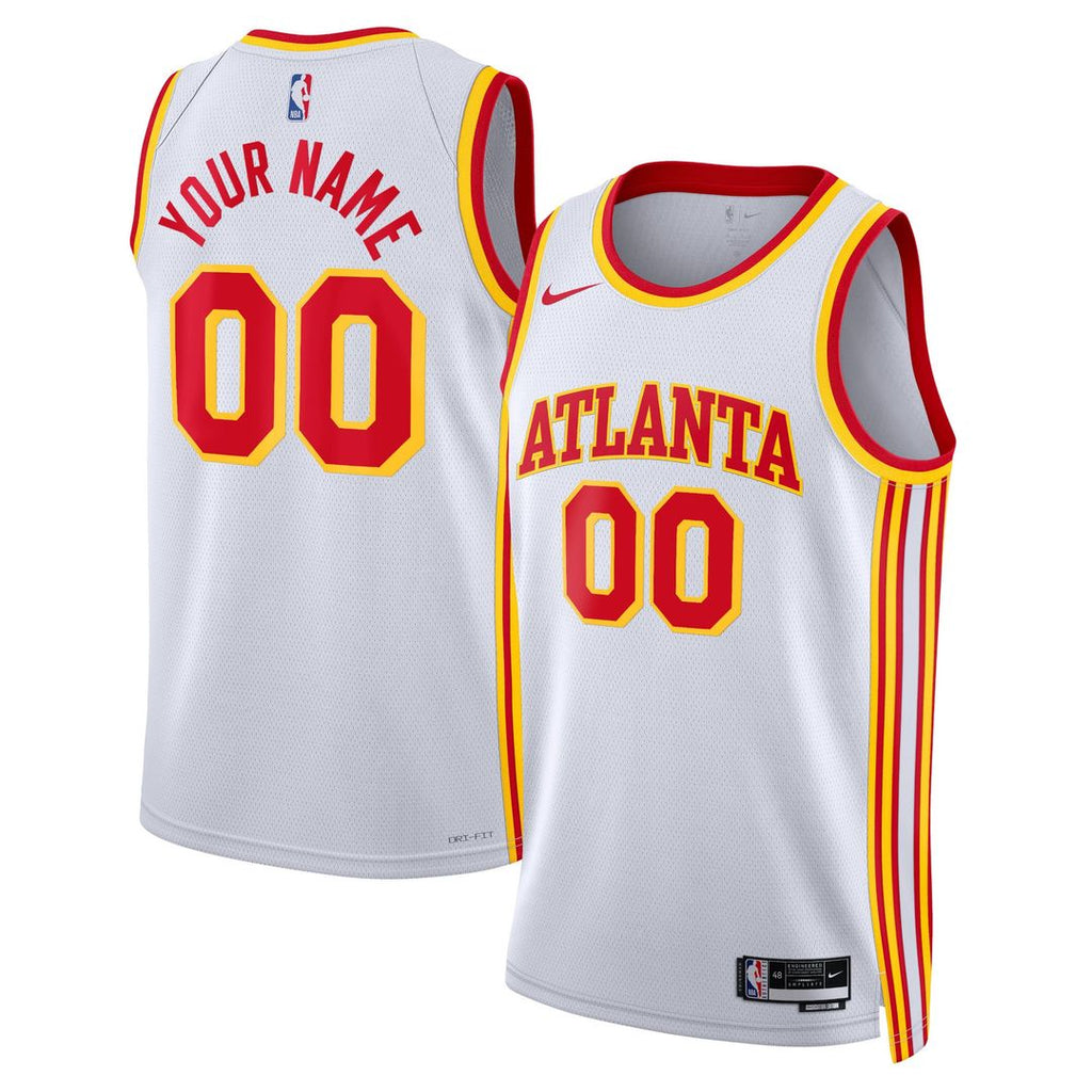 Atlanta Hawks Nike Unisex Swingman Custom Jersey White - Association Edition | NBA Fan Gear