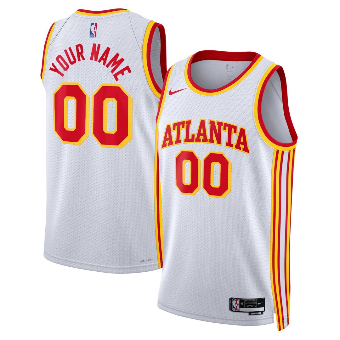 Atlanta Hawks Nike Unisex Swingman Custom Jersey White - Association Edition | NBA Fan Gear