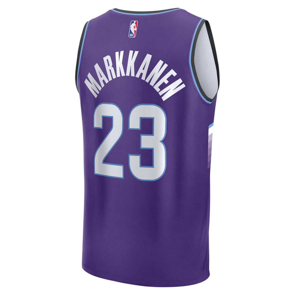 Lauri Markkanen Utah Jazz Fanatics Fast Break Replica Jersey - Icon Edition - Purple | NBA Fan Gear