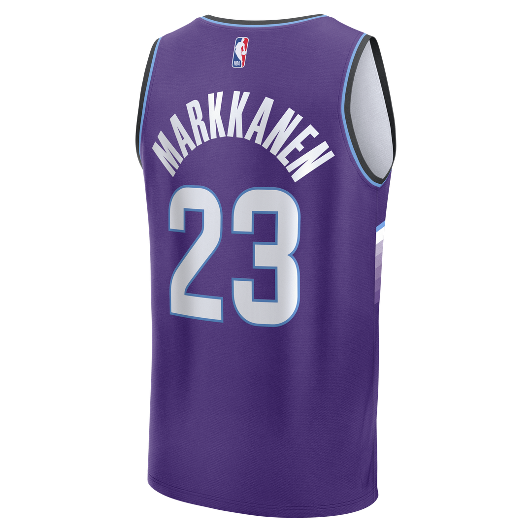 Lauri Markkanen Utah Jazz Fanatics Fast Break Replica Jersey - Icon Edition - Purple | NBA Fan Gear