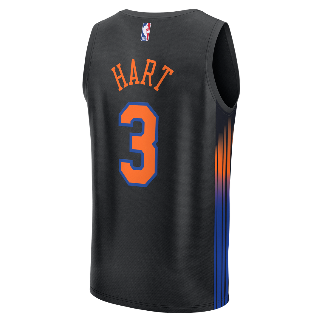 Josh Hart New York Knicks Fanatics Youth Fast Break Jersey - Statement Edition - Black | NBA Fan Gear