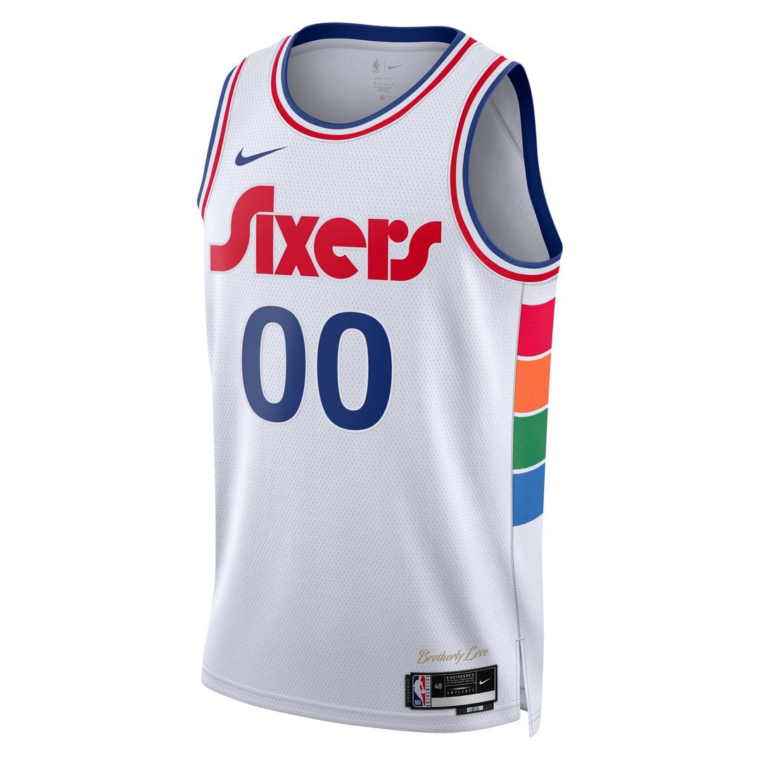 Philadelphia 76ers Nike Unisex 2024/ 25 Custom Swingman Jersey - City Edition - White | NBA Fan Gear