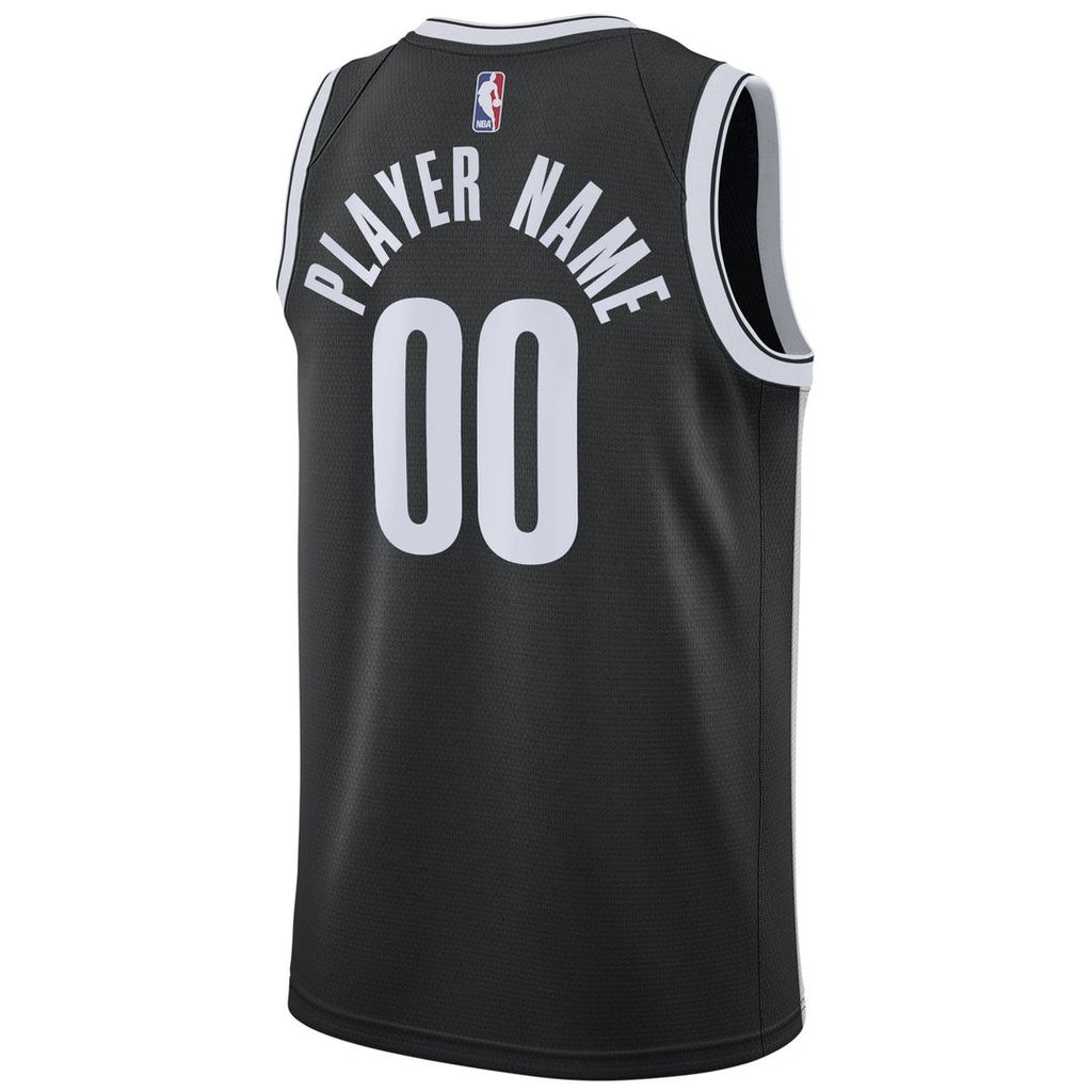 Brooklyn Nets Nike 2020/ 21 Swingman Custom Jersey - Icon Edition - Black | NBA Fan Gear