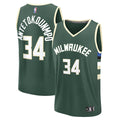 Giannis Antetokounmpo Milwaukee Bucks Fanatics Youth Fast Break Replica Player Jersey - Icon Edition - Hunter Green | NBA Fan Gear