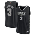 Keldon Johnson San Antonio Spurs Fanatics Fast Break Replica Player Jersey - Statement Edition - Black | NBA Fan Gear