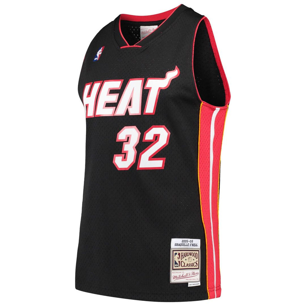 Shaquille O'Neal Miami Heat Mitchell & Ness Hardwood Classics Swingman Jersey - Black | NBA Fan Gear