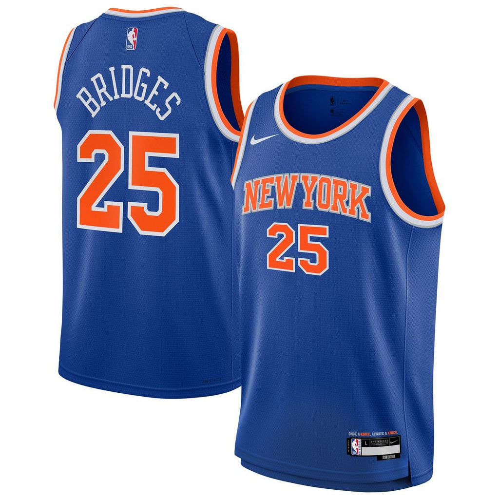 Mikal Bridges New York Knicks Nike Youth Swingman Jersey - Icon Edition - Blue | NBA Fan Gear
