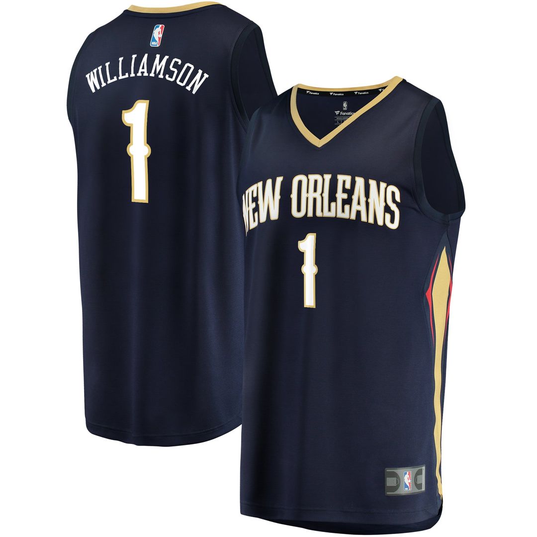 Zion Williamson New Orleans Pelicans Fanatics Fast Break Replica Jersey Navy - Icon Edition | NBA Fan Gear