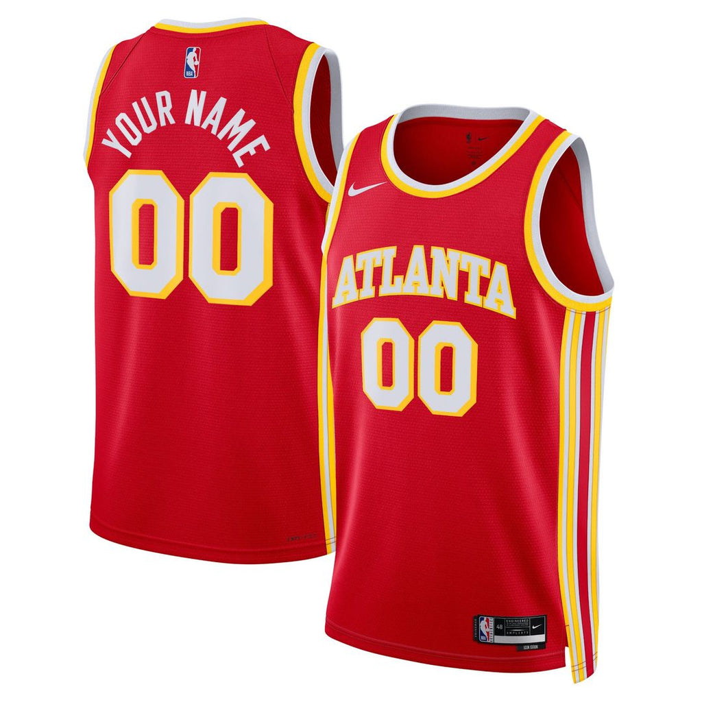 Atlanta Hawks Nike Unisex Swingman Custom Jersey Red - Icon Edition | NBA Fan Gear