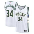 Giannis Antetokounmpo Milwaukee Bucks Fanatics Fast Break Replica Player Jersey - Association Edition - White | NBA Fan Gear