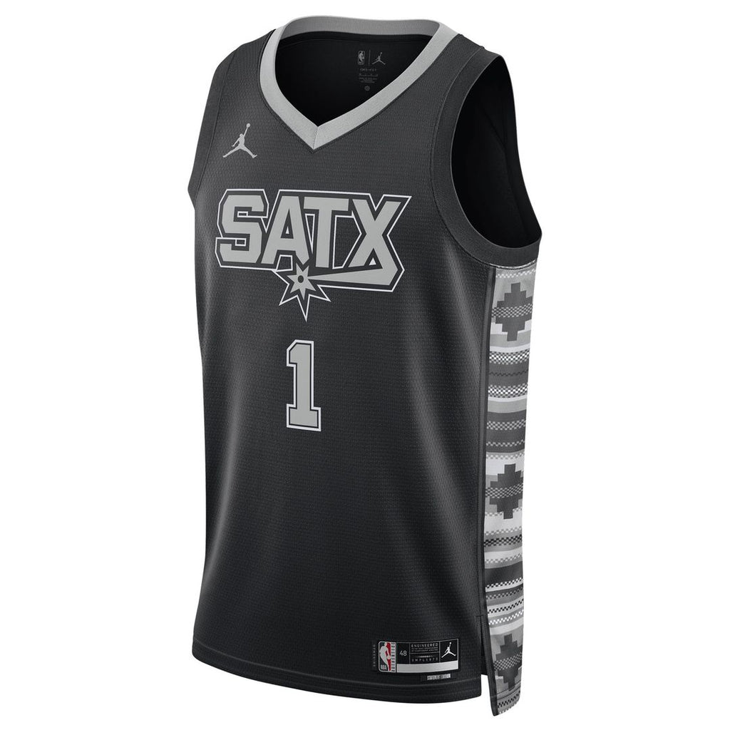 Victor Wembanyama San Antonio Spurs Jordan Brand Unisex Swingman Jersey - Statement Edition - Black | NBA Fan Gear