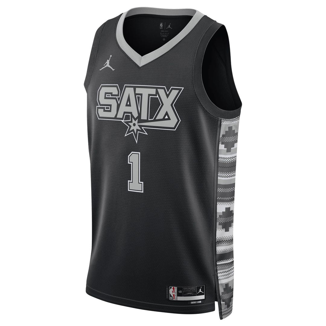 Victor Wembanyama San Antonio Spurs Jordan Brand Unisex Swingman Jersey - Statement Edition - Black | NBA Fan Gear