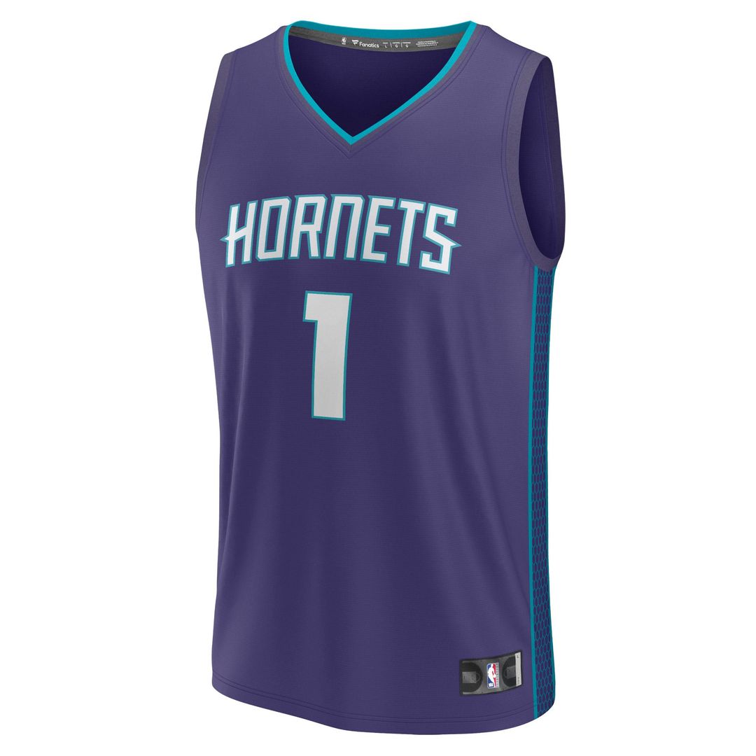 LaMelo Ball Charlotte Hornets Fanatics Fast Break Replica Player Jersey - Statement Edition - Purple | NBA Fan Gear
