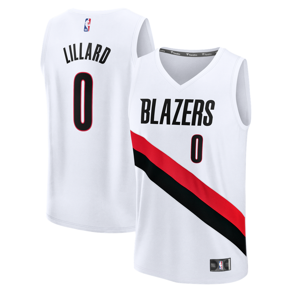 Damian Lillard Portland Trail Blazers Fanatics Fast Break Replica Jersey - White - Association Edition | NBA Fan Gear