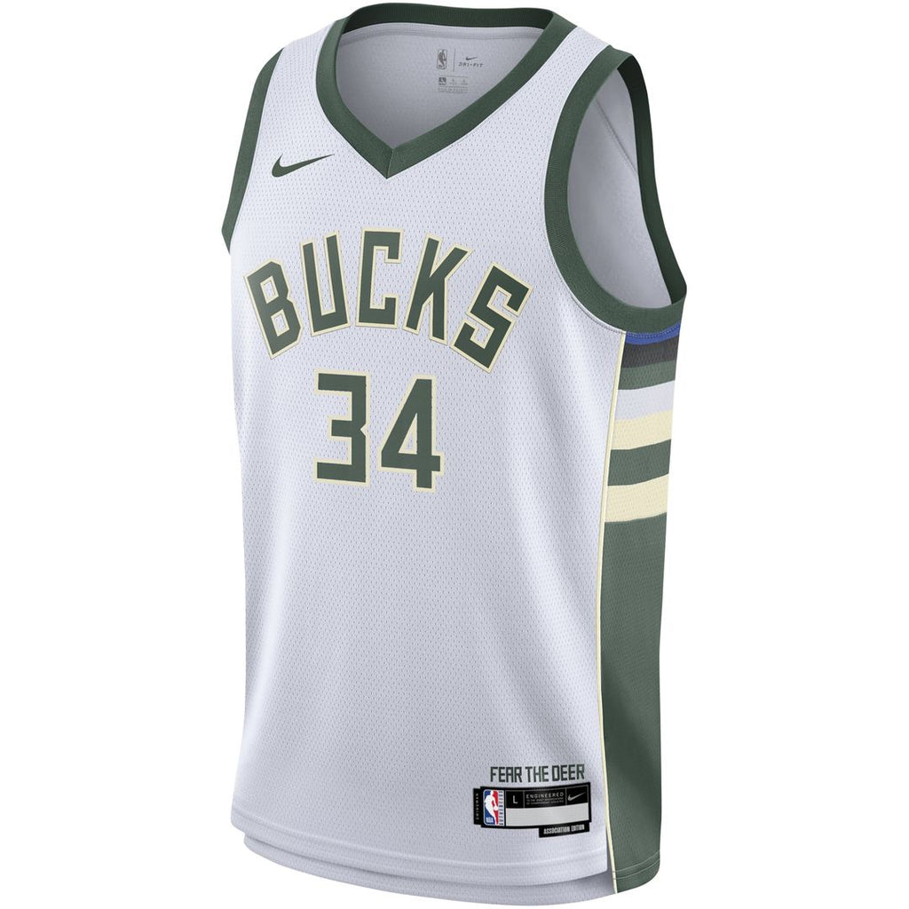 Giannis Antetokounmpo Milwaukee Bucks Nike Youth Swingman Jersey - Association Edition - White | NBA Fan Gear