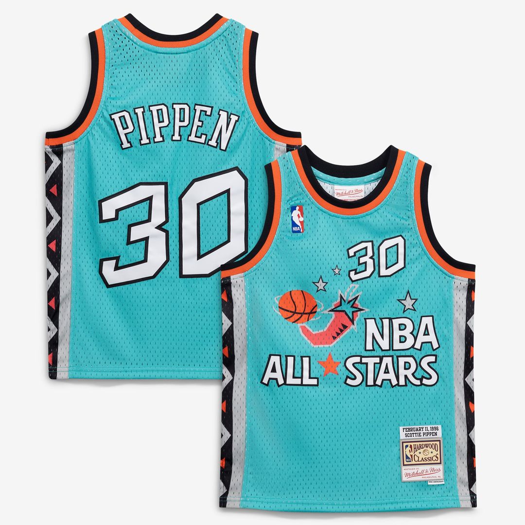 Scottie Pippen 1996 NBA All-Star Game Mitchell & Ness Youth Hardwood Classics Swingman Jersey - Teal | Fan Gear