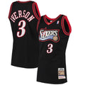 Allen Iverson Philadelphia 76ers Mitchell & Ness 1997/ 98 Hardwood Classics Authentic Jersey - Black | NBA Fan Gear