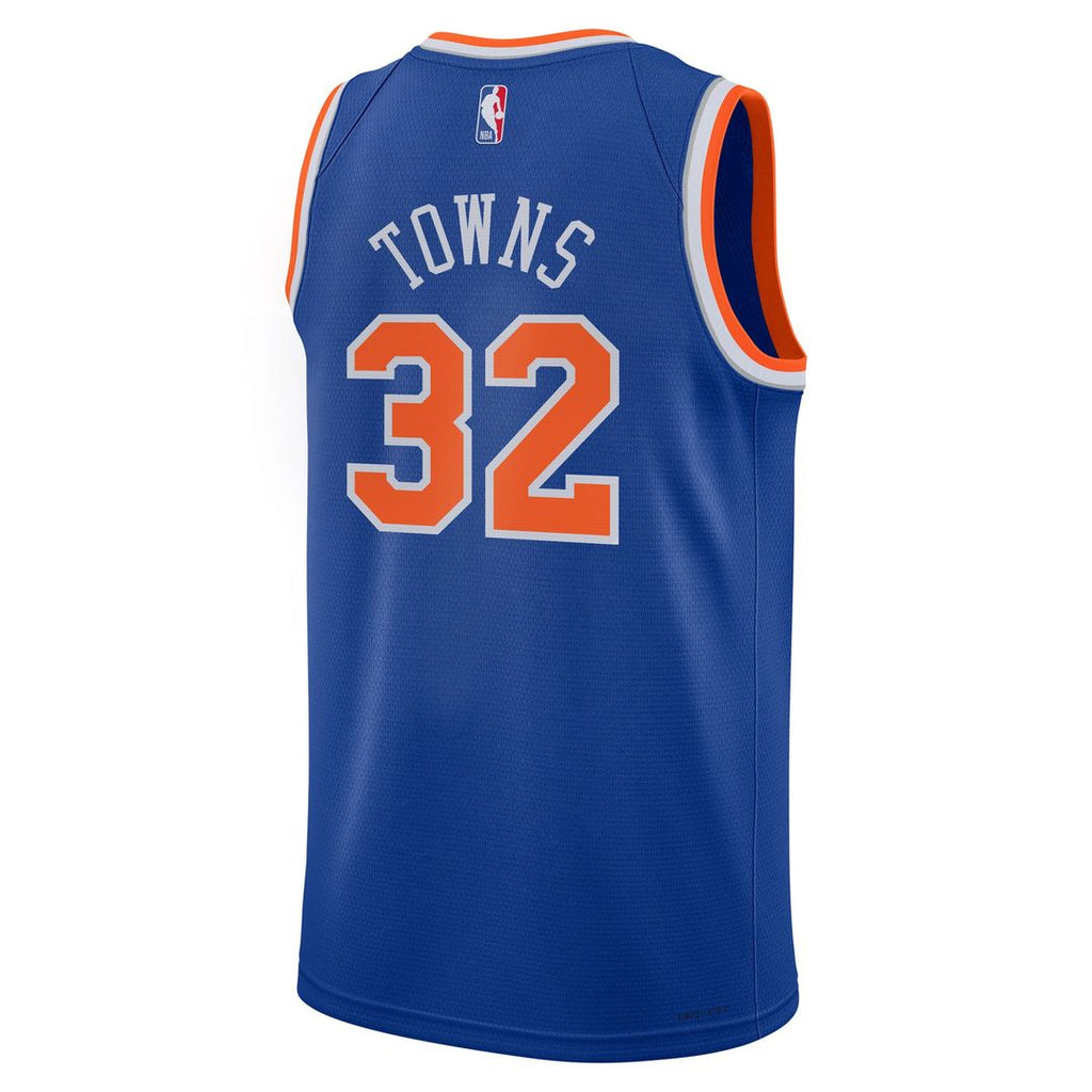 Karl-Anthony Towns New York Knicks Nike Youth Swingman Jersey - Icon Edition - Blue | NBA Fan Gear