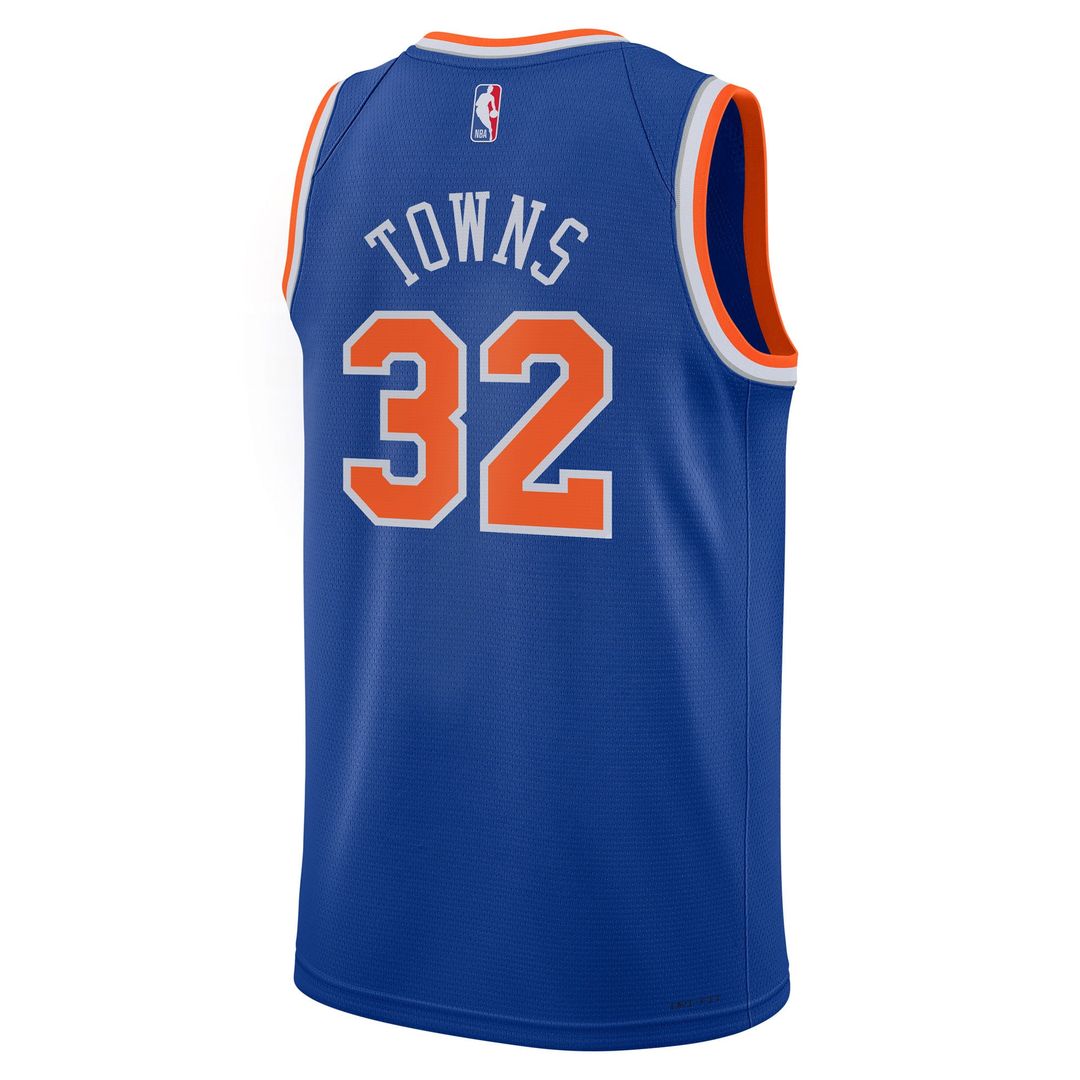 Karl-Anthony Towns New York Knicks Nike Youth Swingman Jersey - Icon Edition - Blue | NBA Fan Gear