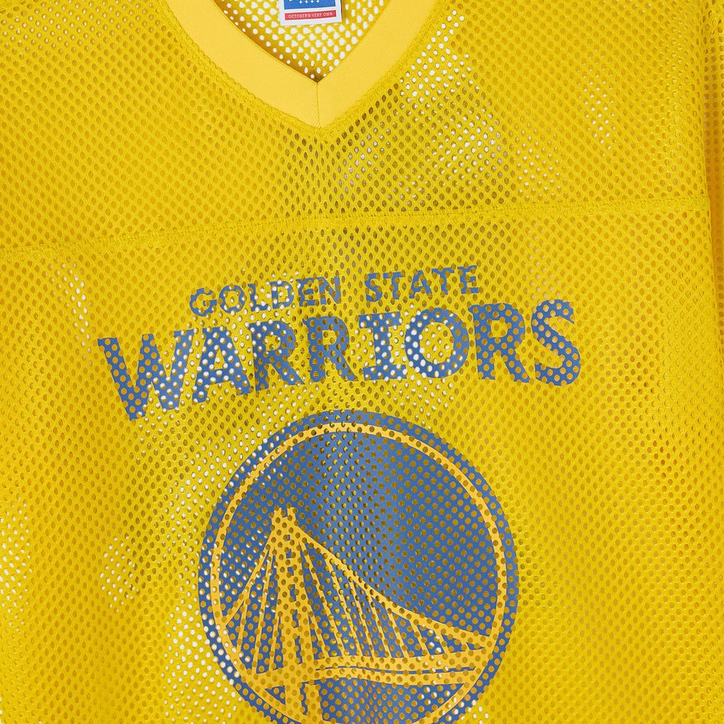 Golden State Warriors OVO x NBA Mesh Football Fashion Jersey - Gold | October's Very Own Fan Gear