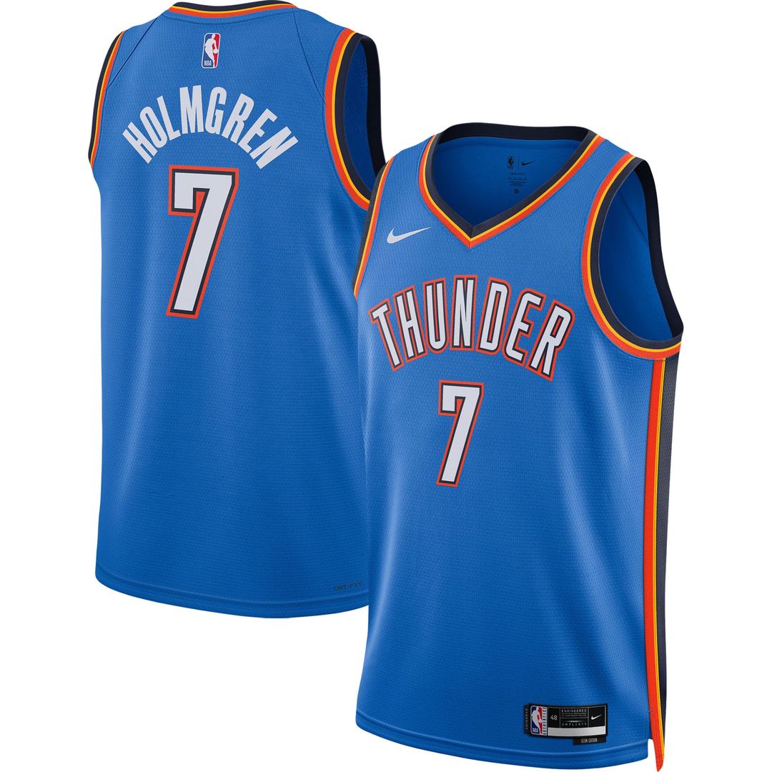 Chet Holmgren Oklahoma City Thunder Nike Unisex 2022 NBA Draft First Round Pick Player Swingman Jersey - Icon Edition - Blue | Fan Gear