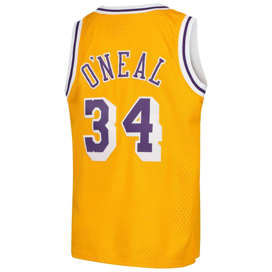 Shaquille O'Neal Los Angeles Lakers Mitchell & Ness Youth Swingman Throwback Jersey - Gold | NBA Fan Gear