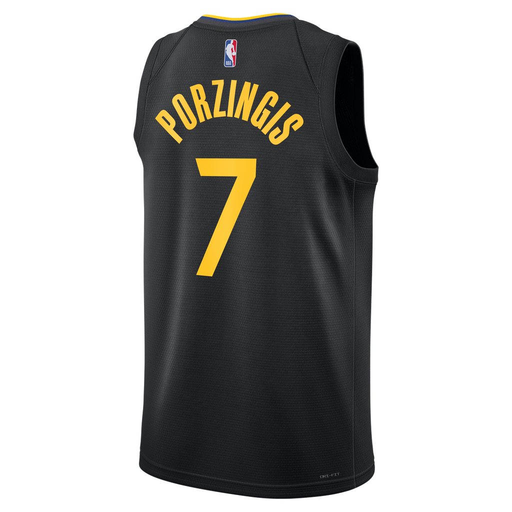 Kristaps Porziņģis Golden State Warriors Jordan Brand Unisex Swingman Jersey - Statement Edition - Black | NBA Fan Gear