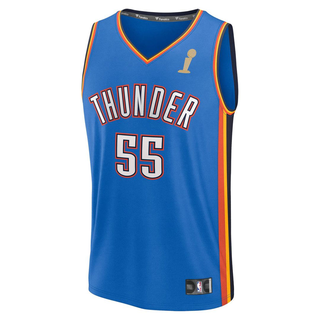 Isaiah Hartenstein Oklahoma City Thunder Fanatics Youth 2025 NBA Finals Champions Fast Break Replica Player Jersey - Blue - Icon Edition | Fan Gear