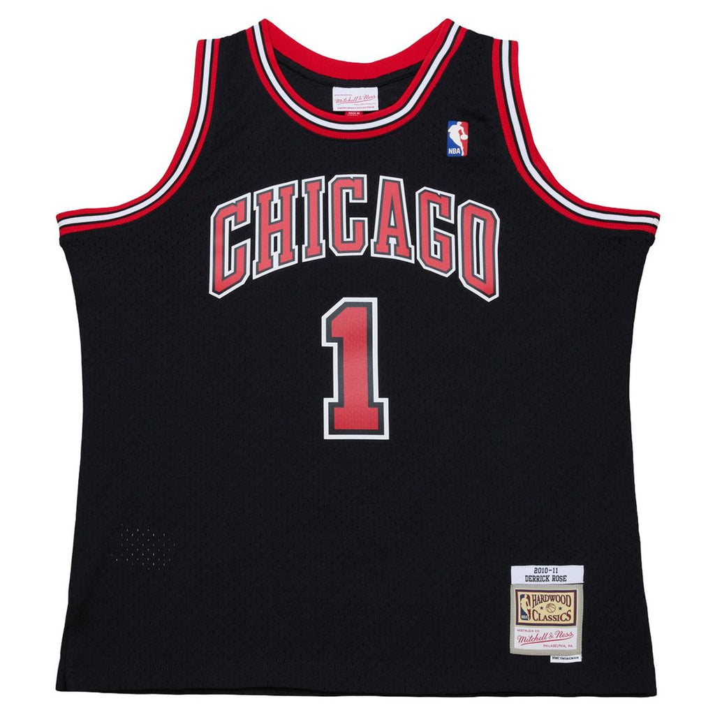 Derrick Rose Chicago Bulls Mitchell & Ness Big & Tall 2010/ 11 Swingman Jersey - Black | NBA Fan Gear