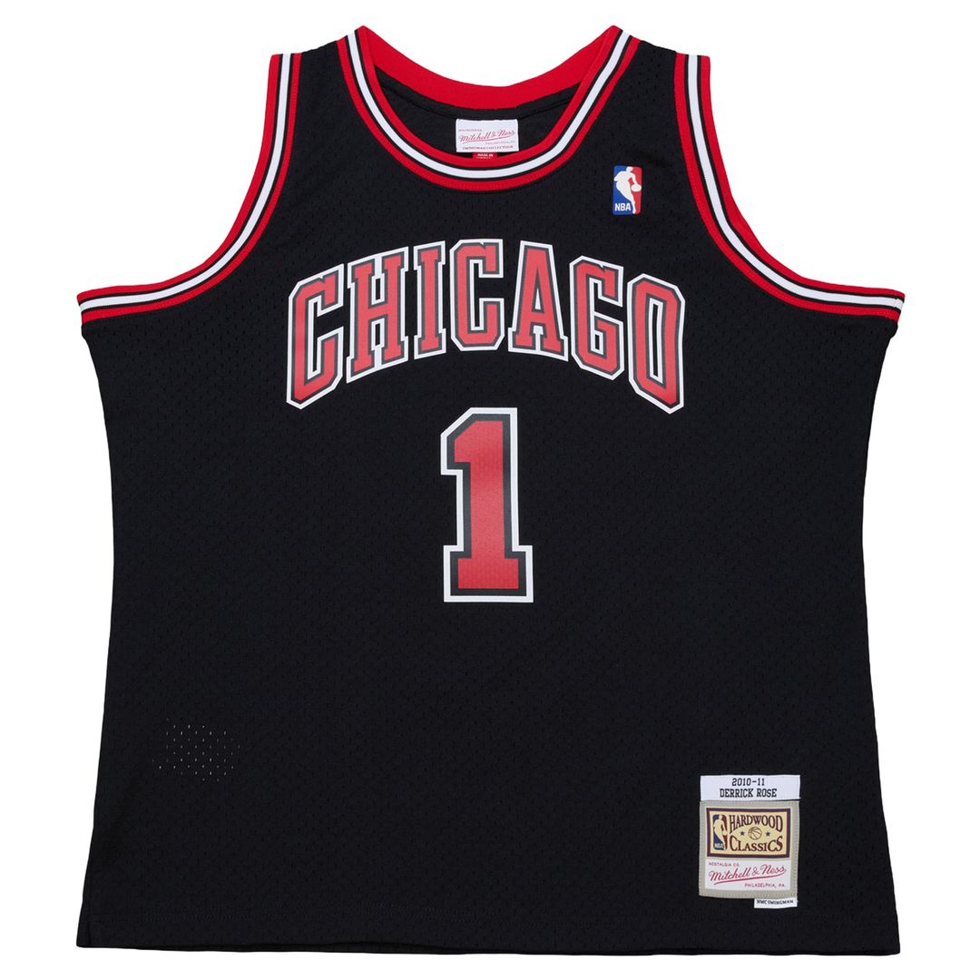 Derrick Rose Chicago Bulls Mitchell & Ness Big & Tall 2010/ 11 Swingman Jersey - Black | NBA Fan Gear