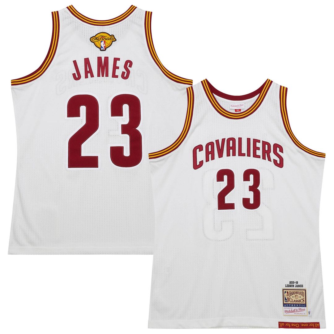LeBron James Cleveland Cavaliers Mitchell & Ness 2015/ 16 Hardwood Classics Authentic Jersey - White | NBA Fan Gear