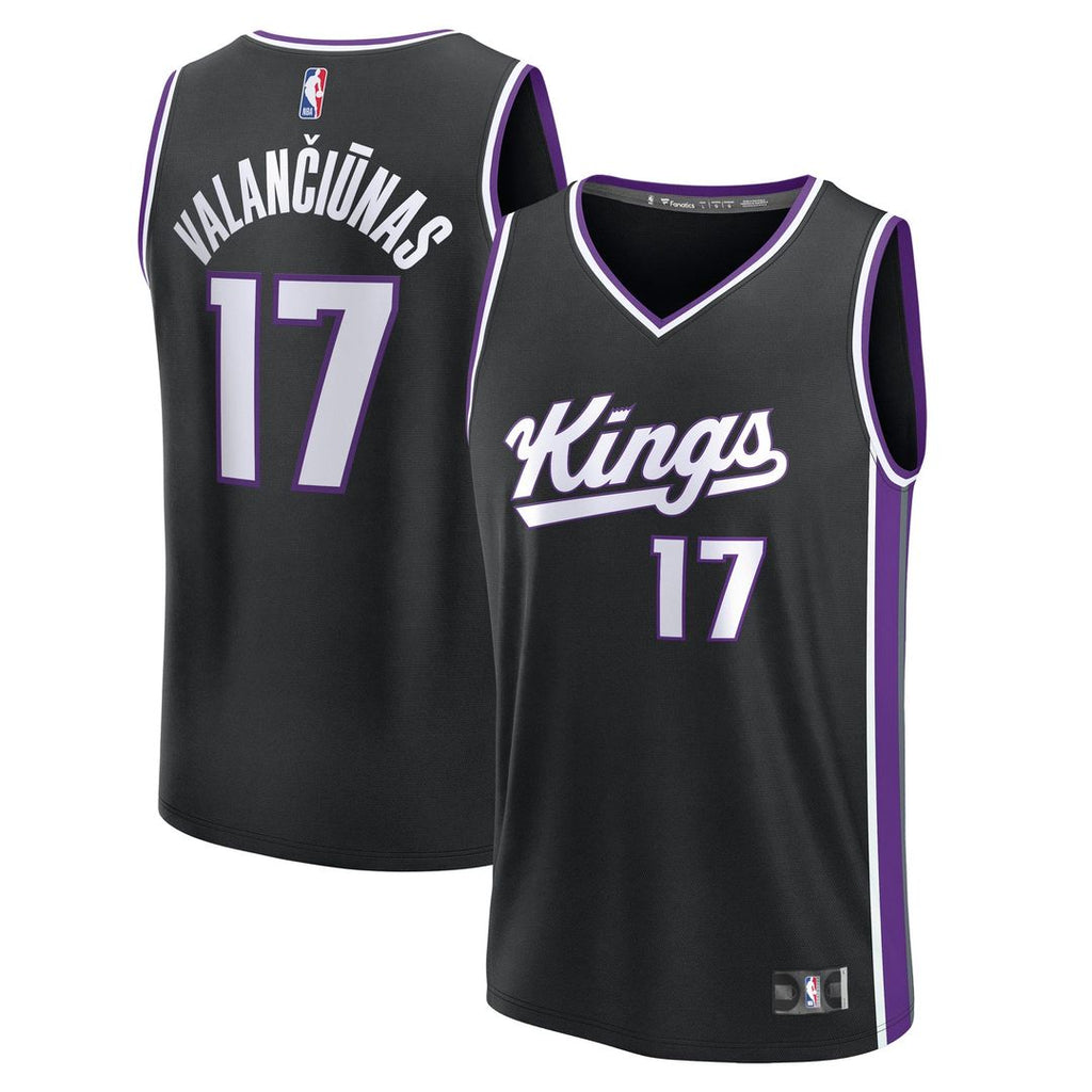 Jonas Valančiūnas Sacramento Kings Fanatics Youth Fast Break Replica Player Jersey - Black - Icon Edition | NBA Fan Gear