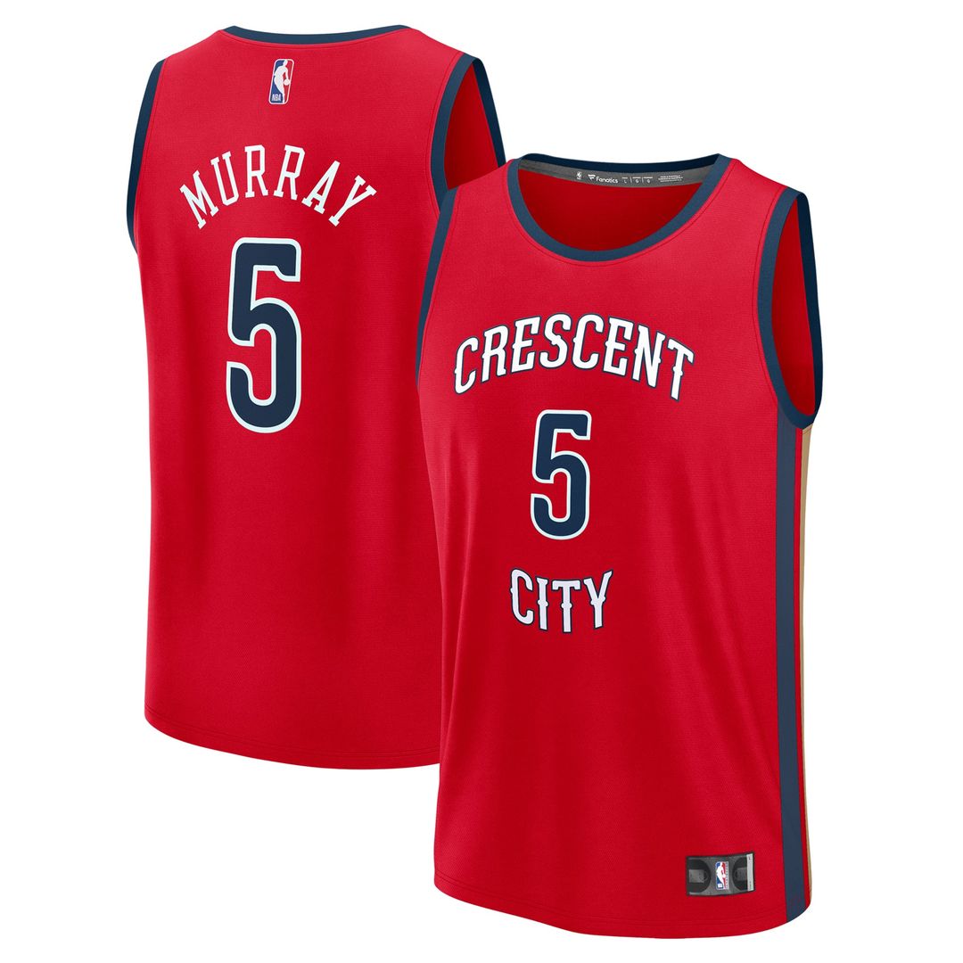 Dejounte Murray New Orleans Pelicans Fanatics Fast Break Replica Player Jersey - Statement Edition - Red | NBA Fan Gear