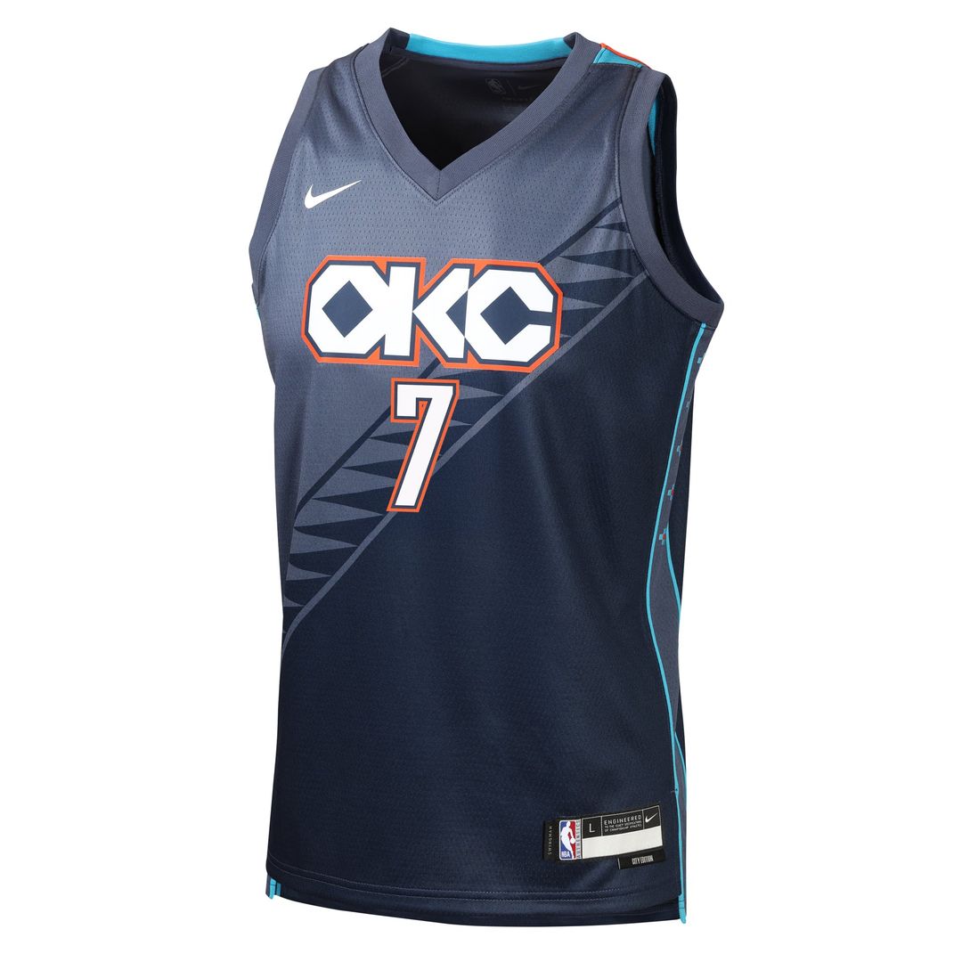 Chet Holmgren Oklahoma City Thunder Nike Youth 2025/ 26 City Edition Swingman Jersey - Navy | NBA Fan Gear