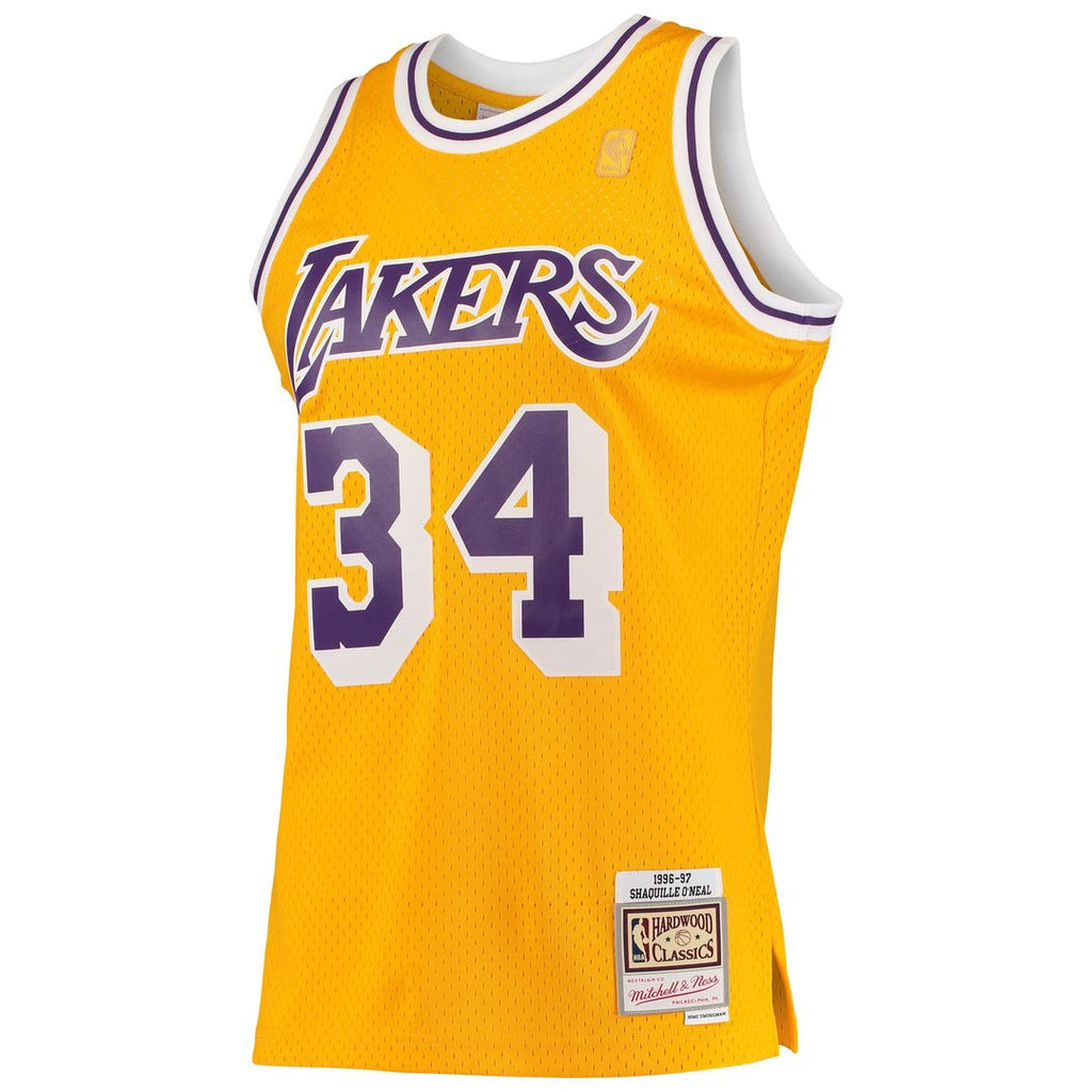 Shaquille O'Neal Los Angeles Lakers Mitchell & Ness Hardwood Classics Swingman Jersey - Purple | NBA Fan Gear