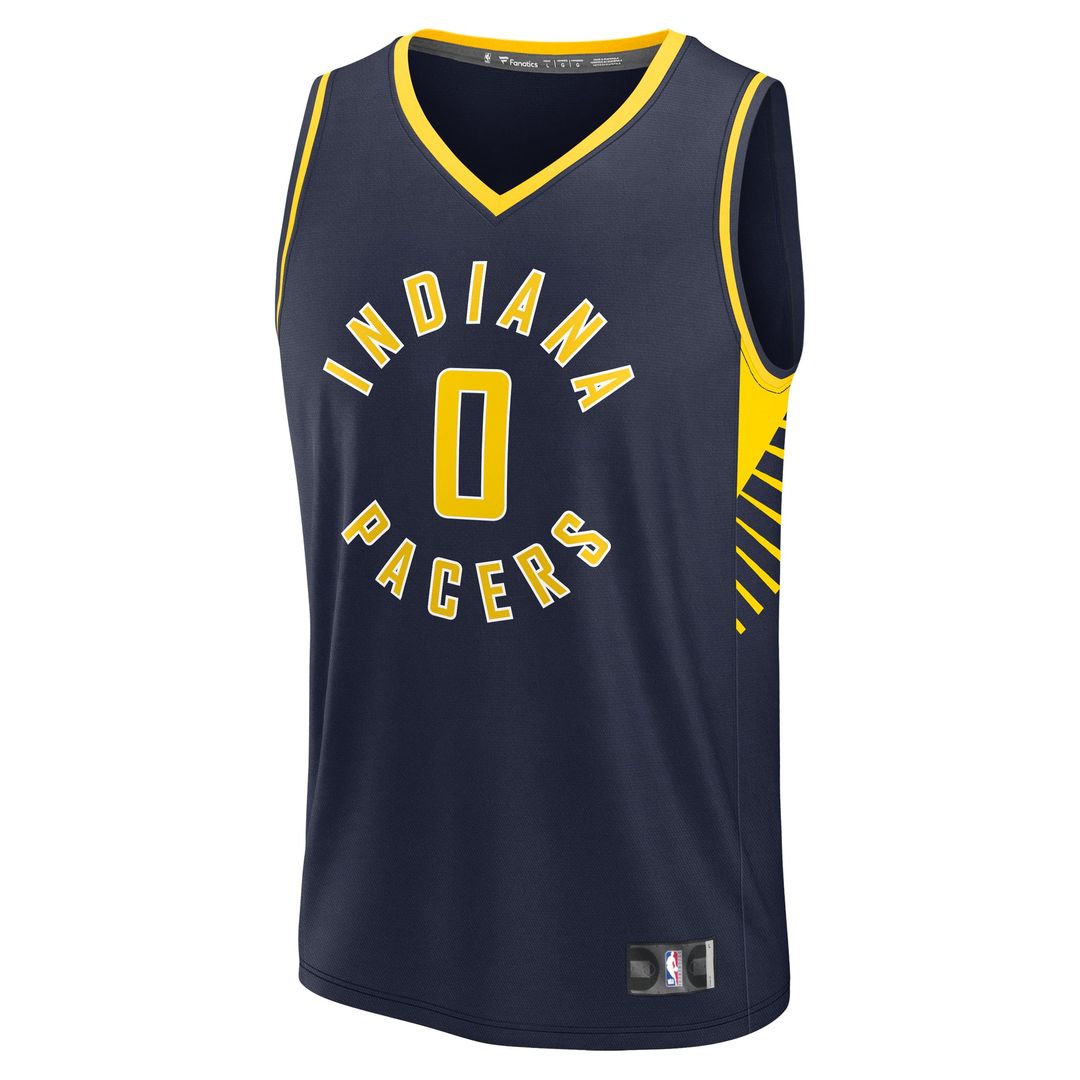 Tyrese Haliburton Indiana Pacers Fanatics Youth Fast Break Replica Player Jersey - Icon Edition - Navy | NBA Fan Gear