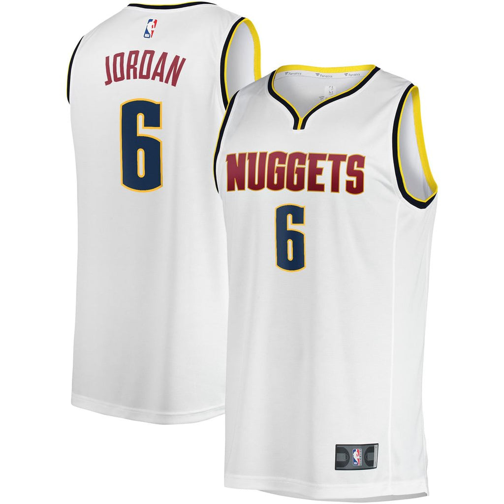 DeAndre Jordan Denver Nuggets Fanatics Fast Break Player Jersey - Association Edition - White | NBA Fan Gear