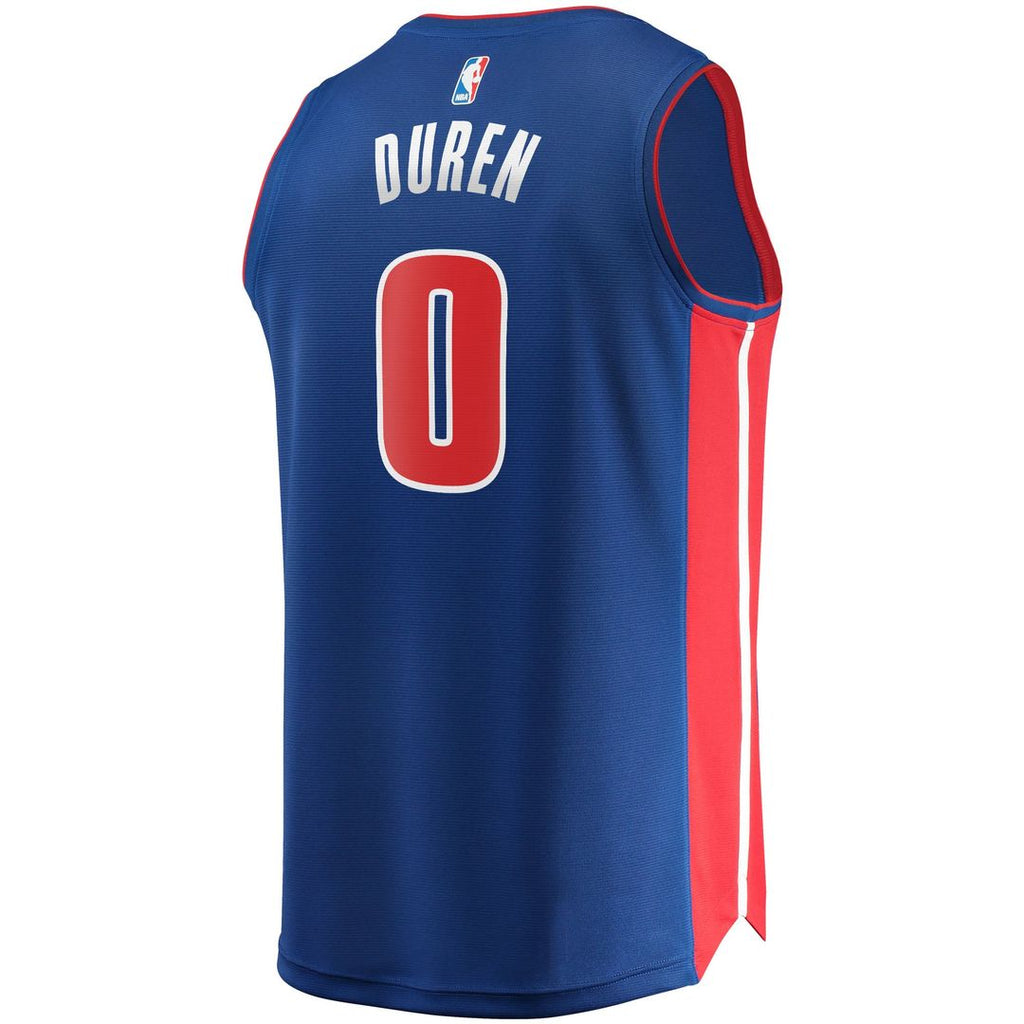 Jalen Duren Detroit Pistons Fanatics Fast Break Replica Jersey - Icon Edition - Blue | NBA Fan Gear