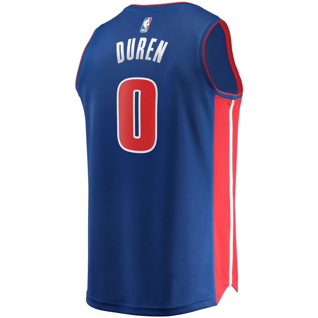 Jalen Duren Detroit Pistons Fanatics Fast Break Replica Jersey - Icon Edition - Blue | NBA Fan Gear