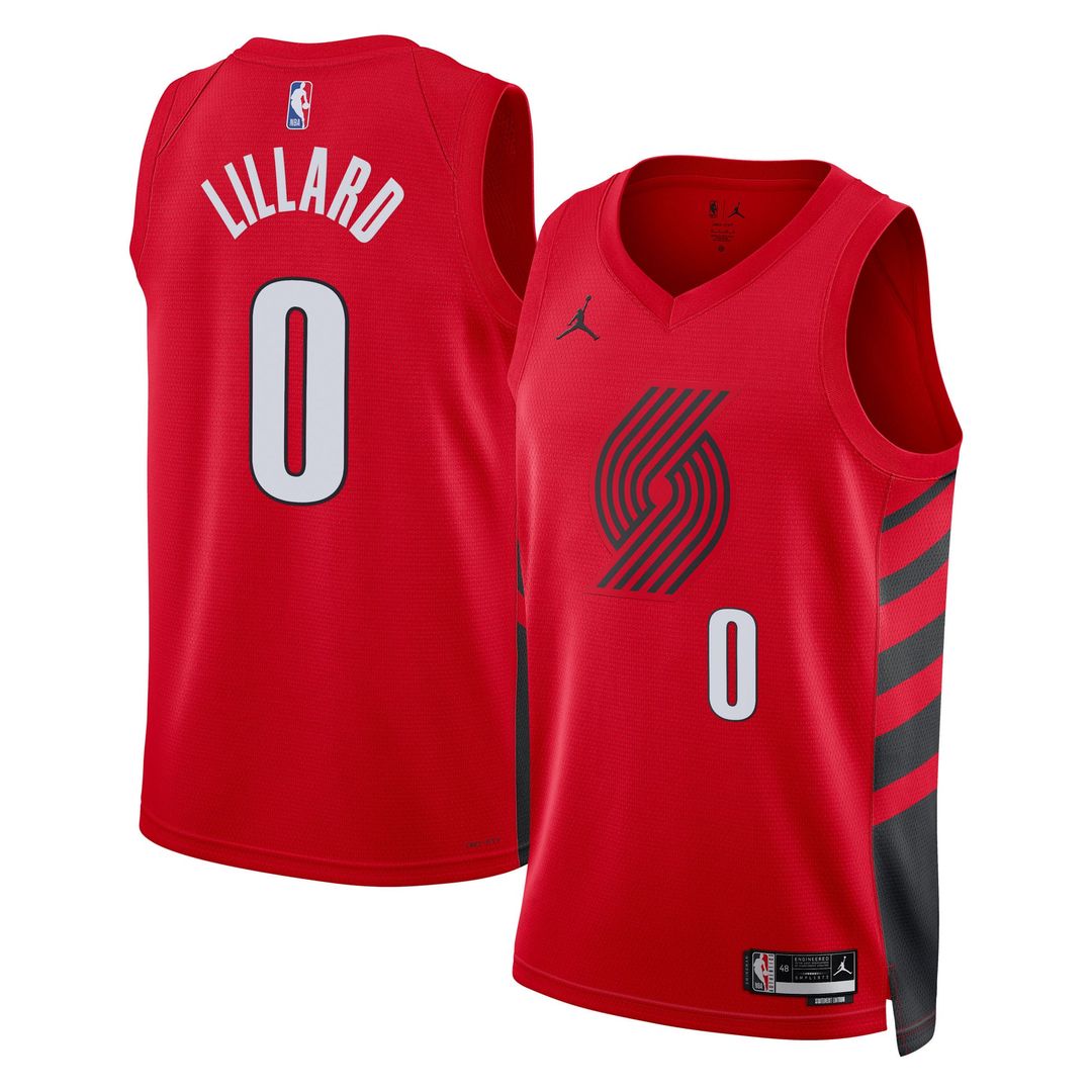 Damian Lillard Portland Trail Blazers Jordan Brand Unisex Swingman Jersey - Red - Statement Edition | NBA Fan Gear