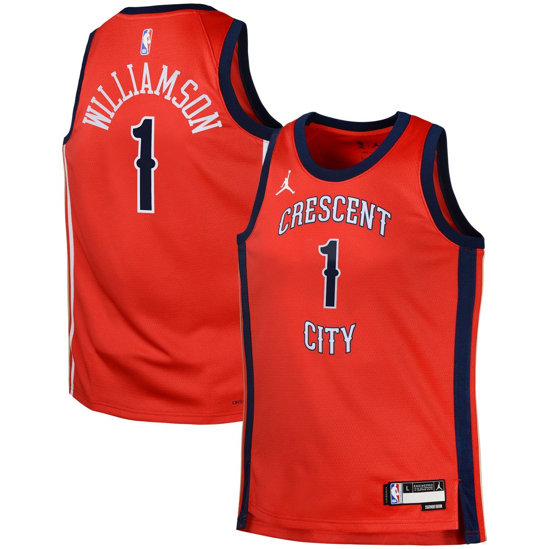 Zion Williamson New Orleans Pelicans Jordan Brand Swingman Jersey Statement - Red | NBA Fan Gear