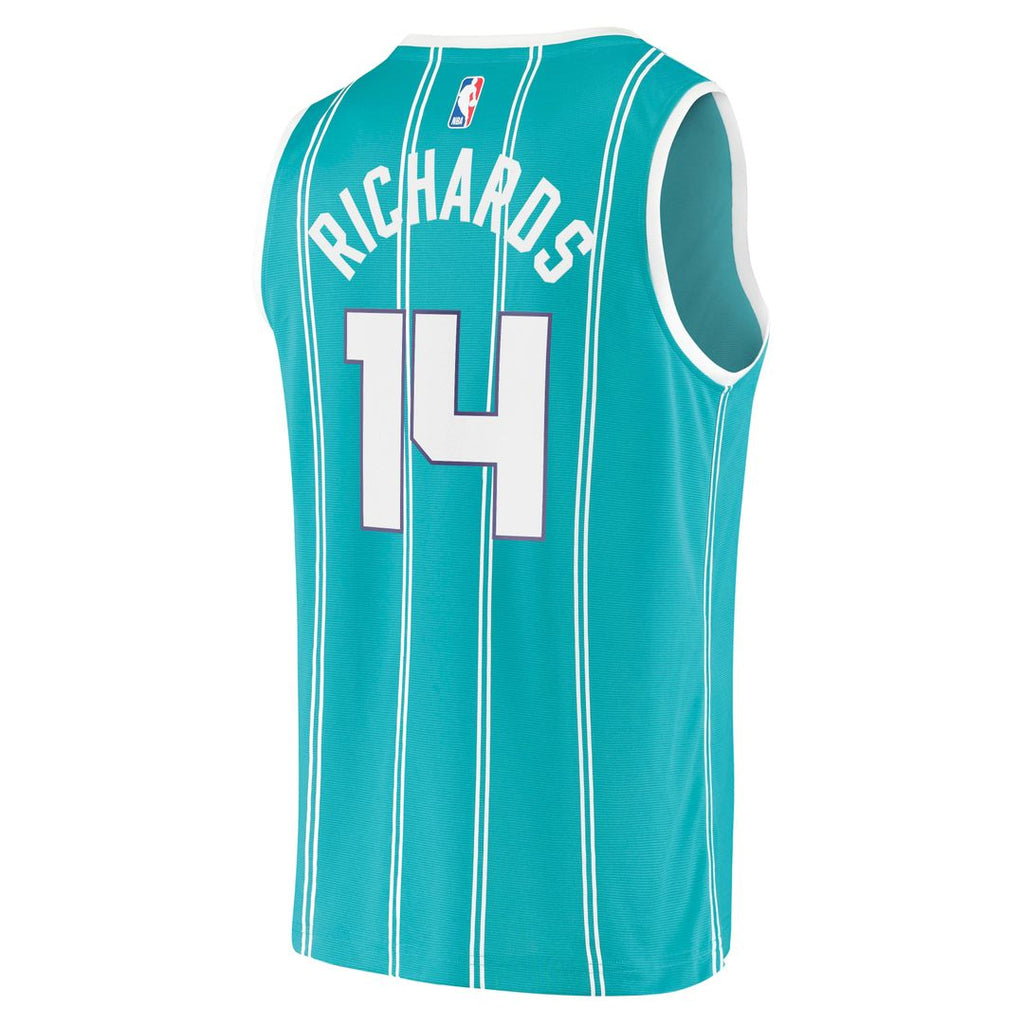 Nick Richards Charlotte Hornets Fanatics Fast Break Replica Jersey - Icon Edition - Teal | NBA Fan Gear