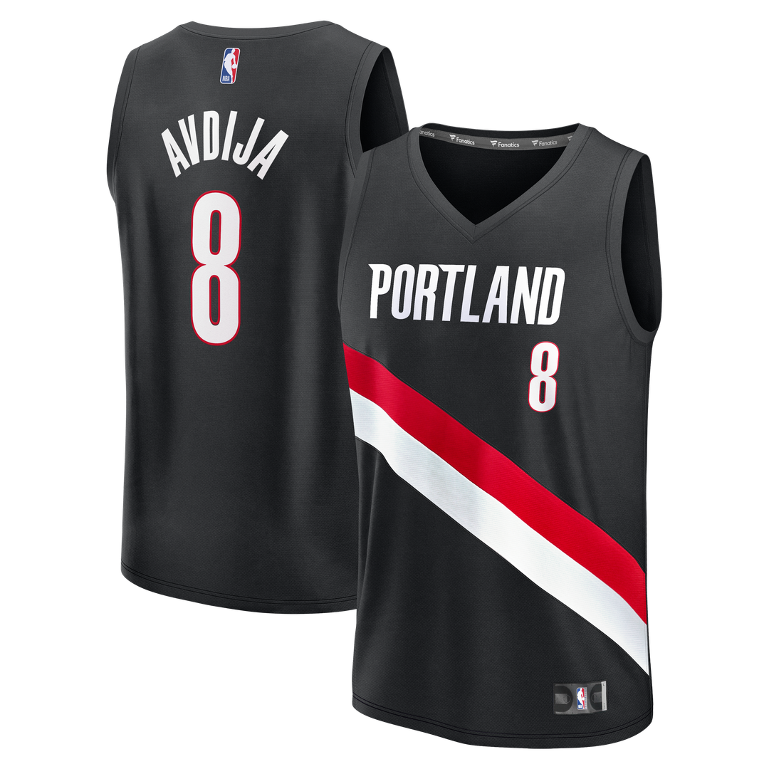 Deni Avdija Portland Trail Blazers Fanatics Fast Break Replica Jersey - Icon Edition - Black | NBA Fan Gear