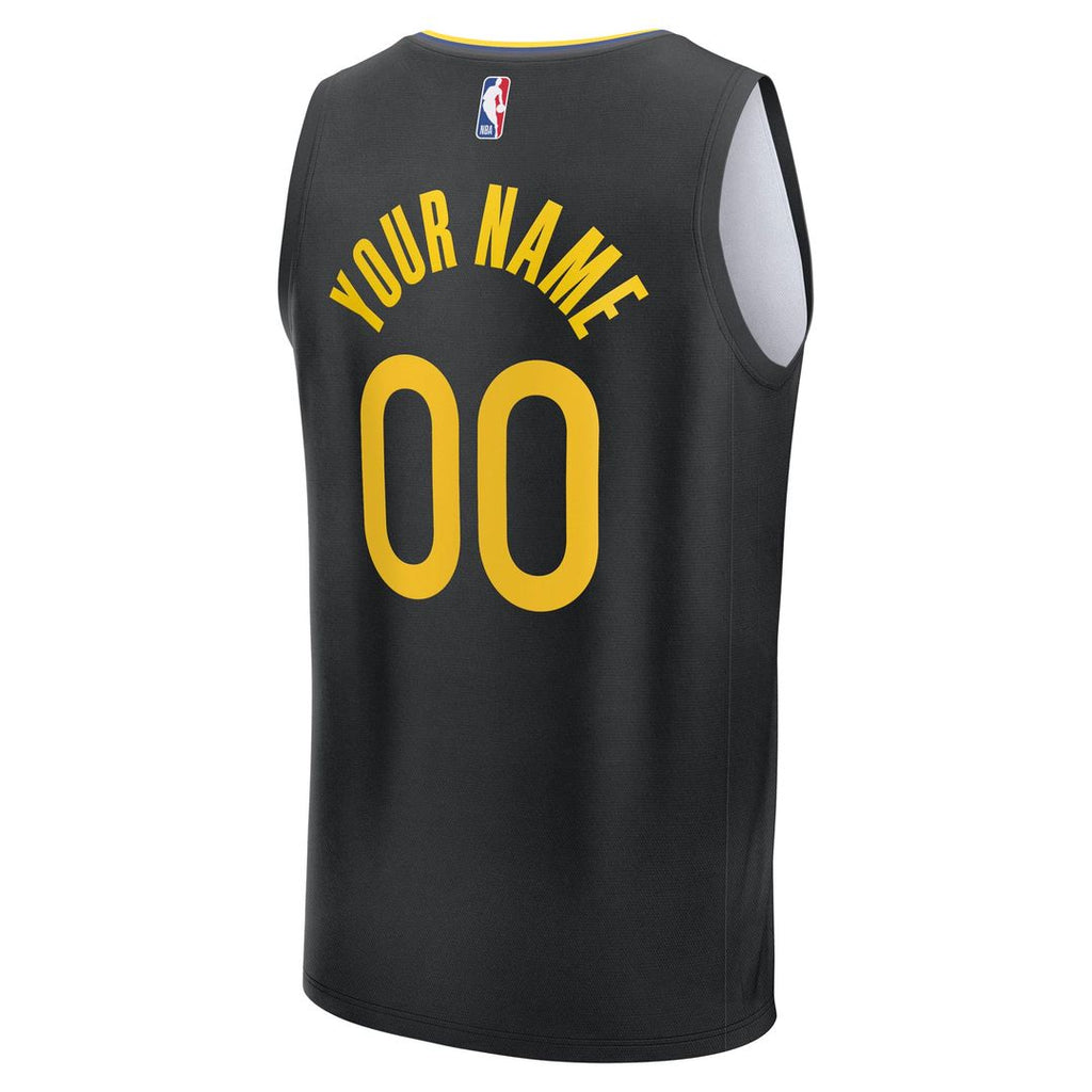 Golden State Warriors Fanatics Youth Fast Break Custom Replica Jersey - Black - Statement Edition | NBA Fan Gear