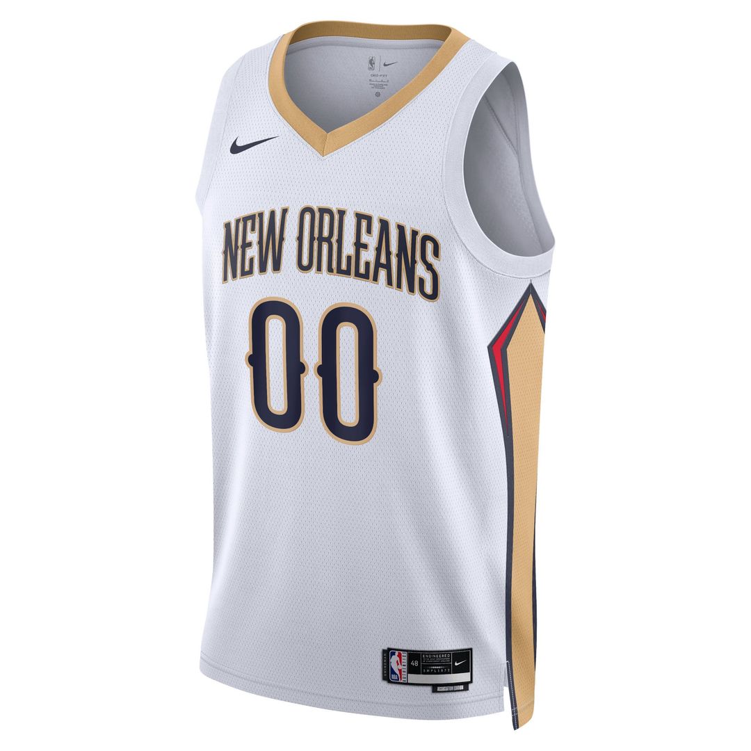 New Orleans Pelicans Nike Unisex Swingman Custom Jersey White - Association Edition | NBA Fan Gear