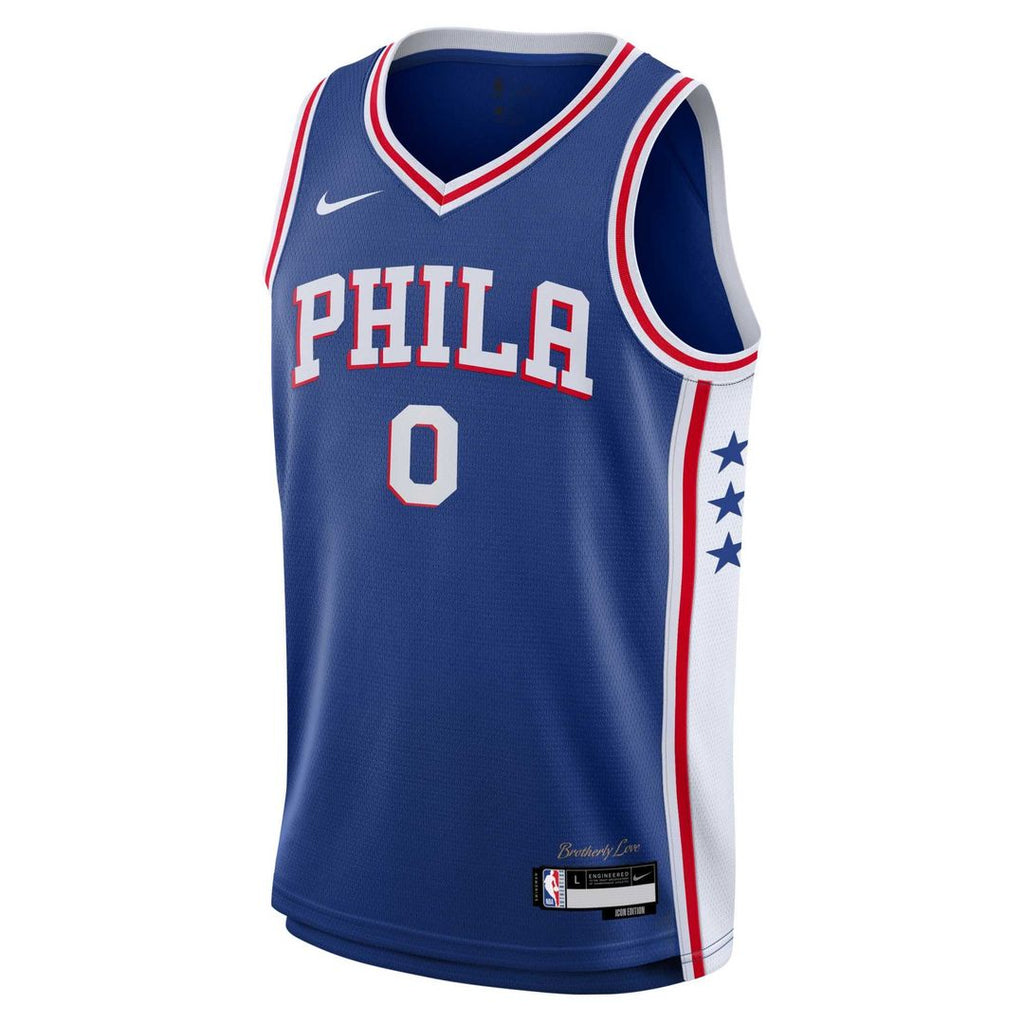 Tyrese Maxey Philadelphia 76ers Nike Youth Swingman Jersey - Icon Edition - Royal | NBA Fan Gear